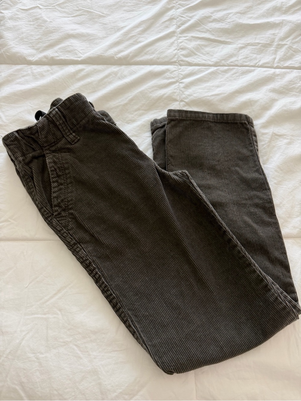 Kids Corduroy Pants in Dark Green Classic Casual Fit